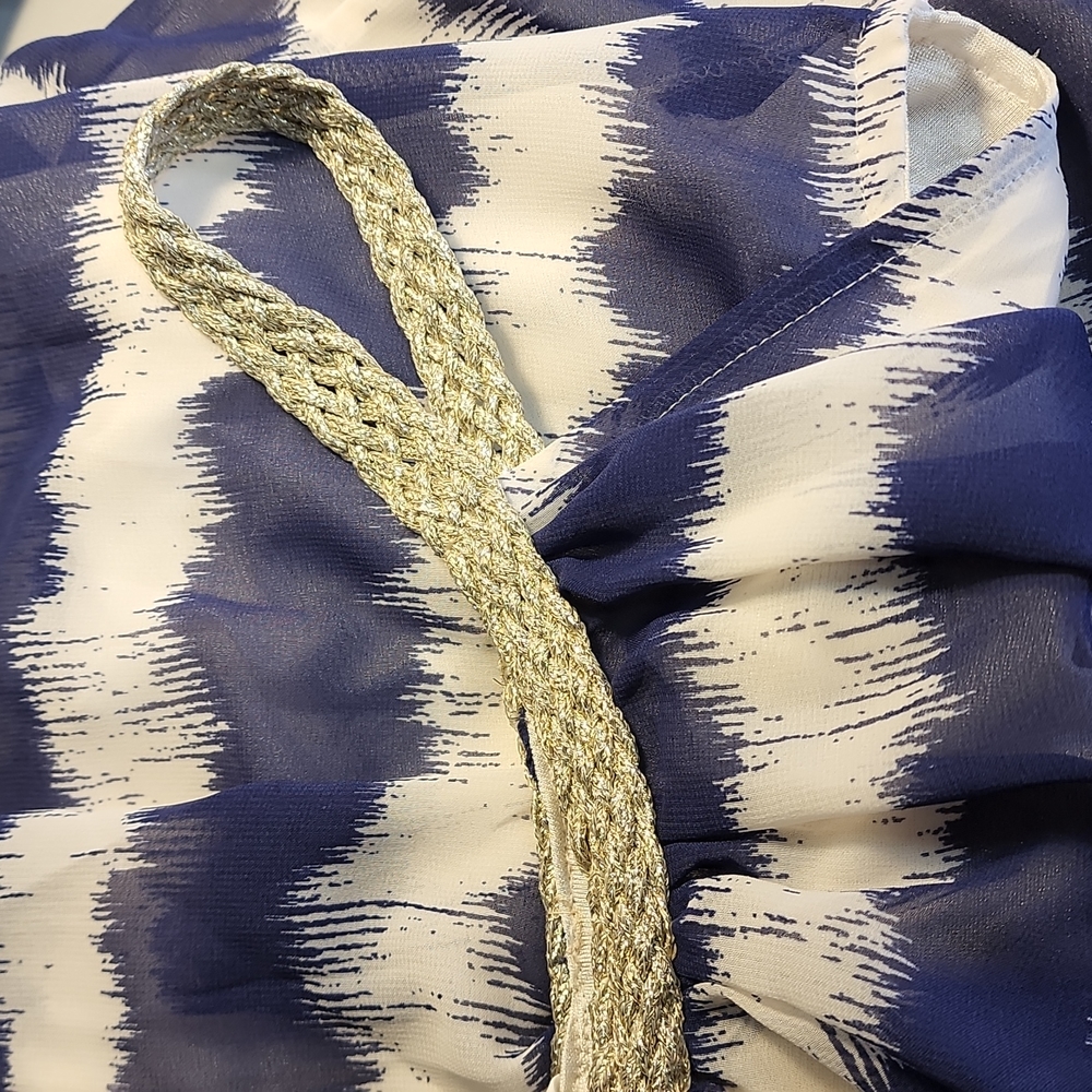 Size small Charming Charlie blue And white striped sleeveless dress.    C73 - Picture 9 of 9